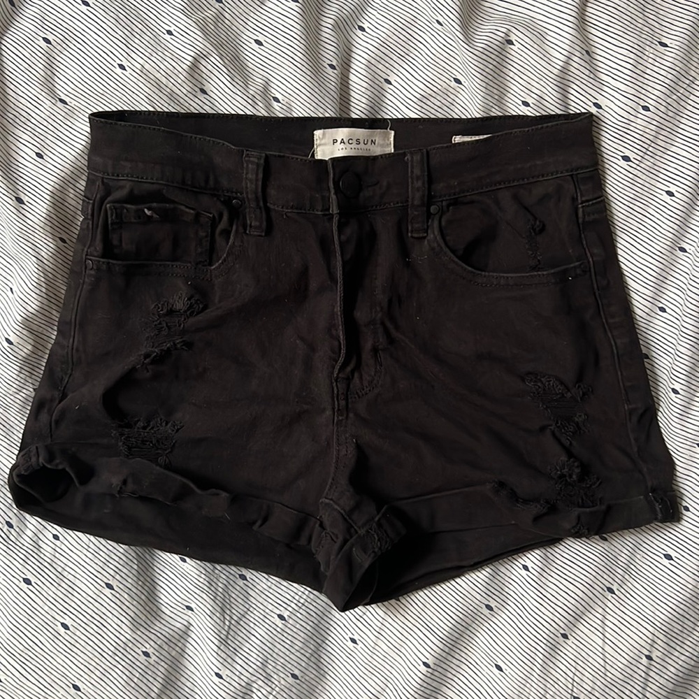 Black Jean Shorts